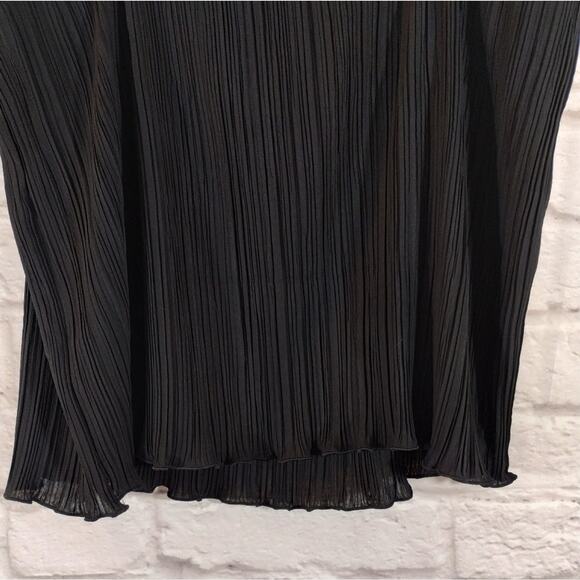 MA Madewell Black Square Neck Stretch Plissé Pleated Crop Cami Tank Top NWT M - Picture 12 of 12